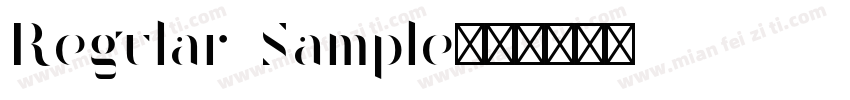 Regular Sample字体转换